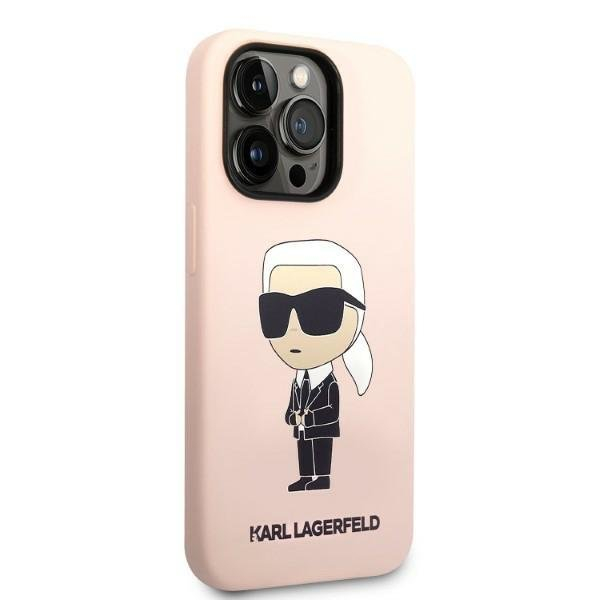 Dėklas Karl Lagerfeld Silicone Ikonik KLHCP14LSNIKBCP iPhone 14 Pro Rožinis 3 Dėklas Karl Lagerfeld Silicone Ikonik KLHCP14LSNIKBCP iPhone 14 Pro Rožinis 3