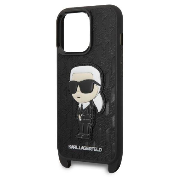 Dėklas Karl Lagerfeld Monogram Ikonik Patch KLHCP14LSTKMK iPhone 14 Pro Juodas 4 Dėklas Karl Lagerfeld Monogram Ikonik Patch KLHCP14LSTKMK iPhone 14 Pro Juodas 4