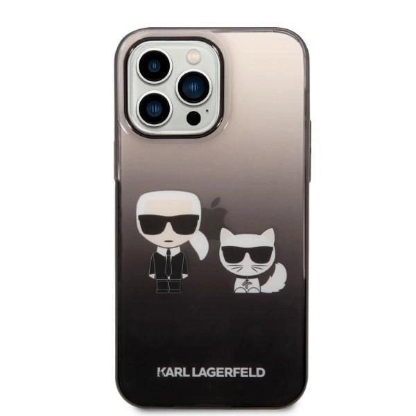 Karl Lagerfeld KLHCP14LTGKCK iPhone 14 Pro 6.1 &quot;hardcase Juodas / Juodas Gradient Ikonik Karl & Choupette 2
