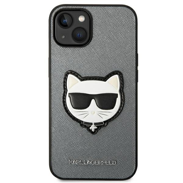 Dėklas Karl Lagerfeld Saffiano Choupette Head Patch KLHCP14MSAPCHG iPhone 14 Plus Sidabrinis 2 Dėklas Karl Lagerfeld Saffiano Choupette Head Patch KLHCP14MSAPCHG iPhone 14 Plus Sidabrinis 2