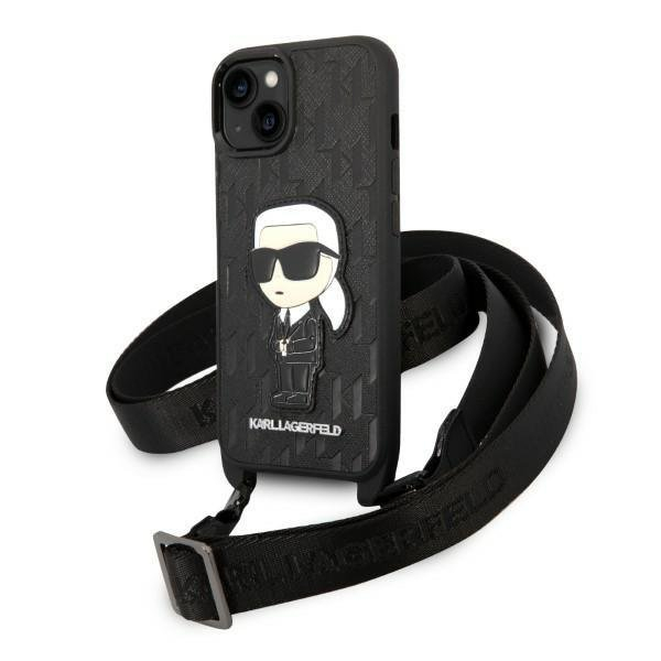 Dėklas Karl Lagerfeld Monogram Ikonik Patch KLHCP14MSTKMK iPhone 14 Plus Juodas Dėklas Karl Lagerfeld Monogram Ikonik Patch KLHCP14MSTKMK iPhone 14 Plus Juodas