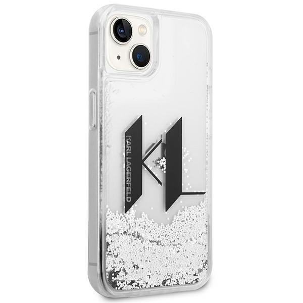 Dėklas Karl Lagerfeld Liquid Glitter Big KL KLHCP14SLBKLCS iPhone 14 Sidabrinis 7 Dėklas Karl Lagerfeld Liquid Glitter Big KL KLHCP14SLBKLCS iPhone 14 Sidabrinis 7