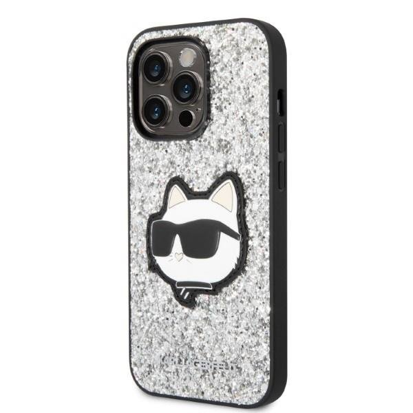 Dėklas Karl Lagerfeld Glitter Choupette Patch KLHCP14XG2CPS iPhone 14 Pro Max Sidabrinis 1 Dėklas Karl Lagerfeld Glitter Choupette Patch KLHCP14XG2CPS iPhone 14 Pro Max Sidabrinis 1