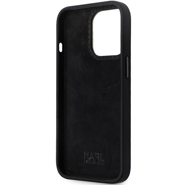 Originalus dėklas Karl Lagerfeld KLHCP14XSMHCNPK case skirta iPhone 14 Pro Max 6.7  - Juodas Silicone C Metal Pin 6 Originalus dėklas Karl Lagerfeld KLHCP14XSMHCNPK case skirta iPhone 14 Pro Max 6.7  - Juodas Silicone C Metal Pin 6