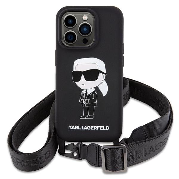 Originalus dėklas Karl Lagerfeld KLHCP15XSCBSKNK iPhone 15 Pro Max 6.7 hardcase Juodas Crossbody Silicone Ikonik 1 Originalus dėklas Karl Lagerfeld KLHCP15XSCBSKNK iPhone 15 Pro Max 6.7 hardcase Juodas Crossbody Silicone Ikonik 1