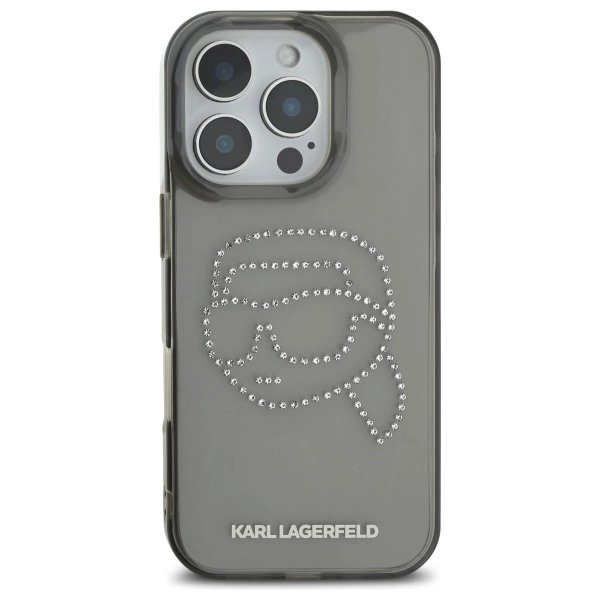 Karl Lagerfeld KLHCP16XHKHDCELK iPhone 16 Pro Max 6.9" Juodas/Juodas hardcase IML Rhinestones Karl Head 2 Karl Lagerfeld KLHCP16XHKHDCELK iPhone 16 Pro Max 6.9" Juodas/Juodas hardcase IML Rhinestones Karl Head 2