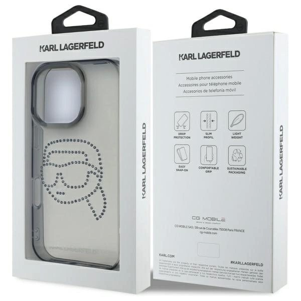 Karl Lagerfeld KLHCP16XHKHDCELK iPhone 16 Pro Max 6.9" Juodas/Juodas hardcase IML Rhinestones Karl Head 7 Karl Lagerfeld KLHCP16XHKHDCELK iPhone 16 Pro Max 6.9" Juodas/Juodas hardcase IML Rhinestones Karl Head 7