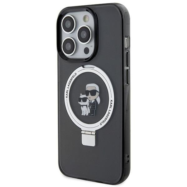 Originalus dėklas Karl Lagerfeld KLHMP15LHMRSKCK iPhone 15 Pro 6.1 Juodas hardcase Ring Stand Karl& Choupette MagSafe 1 Originalus dėklas Karl Lagerfeld KLHMP15LHMRSKCK iPhone 15 Pro 6.1 Juodas hardcase Ring Stand Karl& Choupette MagSafe 1