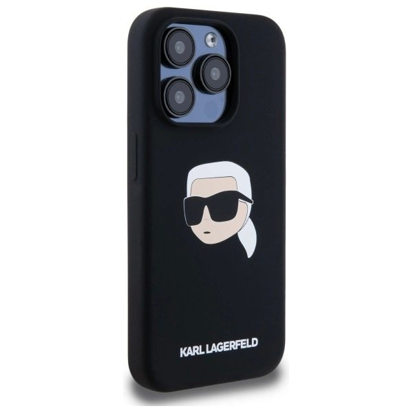 Karl Lagerfeld KLHMP15LSKHPPLK iPhone 15 Pro 6.1" Juodas/Juodas hardcase Silikoninis Karl Head Print MagSafe 3 Karl Lagerfeld KLHMP15LSKHPPLK iPhone 15 Pro 6.1" Juodas/Juodas hardcase Silikoninis Karl Head Print MagSafe 3