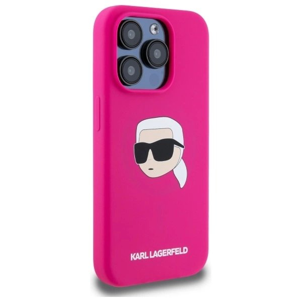 Karl Lagerfeld KLHMP15LSKHPPPLF iPhone 15 Pro 6.1" fuchsia/fuschia hardcase Silikoninis Karl Head Print MagSafe 3 Karl Lagerfeld KLHMP15LSKHPPPLF iPhone 15 Pro 6.1" fuchsia/fuschia hardcase Silikoninis Karl Head Print MagSafe 3
