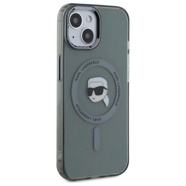 Dėklas Karl Lagerfeld KLHMP15SHLSKIK iPhone 15 6.1 Juodas/Juodas hard IML Metal Karl Head MagSafe 3 Dėklas Karl Lagerfeld KLHMP15SHLSKIK iPhone 15 6.1 Juodas/Juodas hard IML Metal Karl Head MagSafe 3