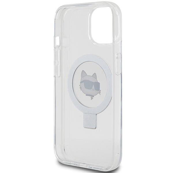 Originalus dėklas Karl Lagerfeld KLHMP15SHMRSCHH iPhone 15 6.1  Baltas/Baltas hardcase Ring Stand Choupette Head MagSafe 6 Originalus dėklas Karl Lagerfeld KLHMP15SHMRSCHH iPhone 15 6.1  Baltas/Baltas hardcase Ring Stand Choupette Head MagSafe 6