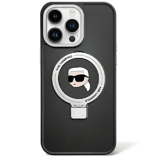 Originalus dėklas Karl Lagerfeld KLHMP15SHMRSKHK iPhone 15 6.1 Juodas hardcase Ring Stand Karl Head MagSafe Originalus dėklas Karl Lagerfeld KLHMP15SHMRSKHK iPhone 15 6.1 Juodas hardcase Ring Stand Karl Head MagSafe