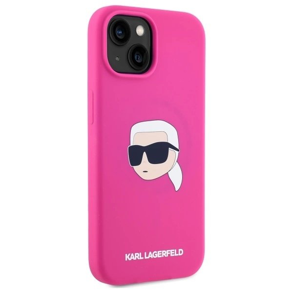 Karl Lagerfeld KLHMP15SSKHPPLF iPhone 15 6.1" fuchsia/fuschia hardcase Silikoninis Karl Head Print MagSafe 3 Karl Lagerfeld KLHMP15SSKHPPLF iPhone 15 6.1" fuchsia/fuschia hardcase Silikoninis Karl Head Print MagSafe 3