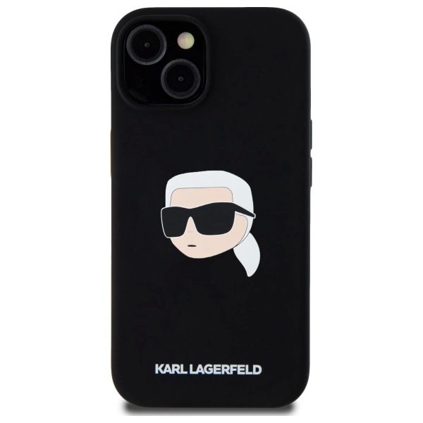 Karl Lagerfeld KLHMP15SSKHPPLK iPhone 15 6.1" Juodas/Juodas hardcase Silikoninis Karl Head Print MagSafe 2 Karl Lagerfeld KLHMP15SSKHPPLK iPhone 15 6.1" Juodas/Juodas hardcase Silikoninis Karl Head Print MagSafe 2