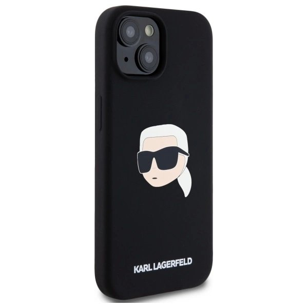 Karl Lagerfeld KLHMP15SSKHPPLK iPhone 15 6.1" Juodas/Juodas hardcase Silikoninis Karl Head Print MagSafe 3 Karl Lagerfeld KLHMP15SSKHPPLK iPhone 15 6.1" Juodas/Juodas hardcase Silikoninis Karl Head Print MagSafe 3