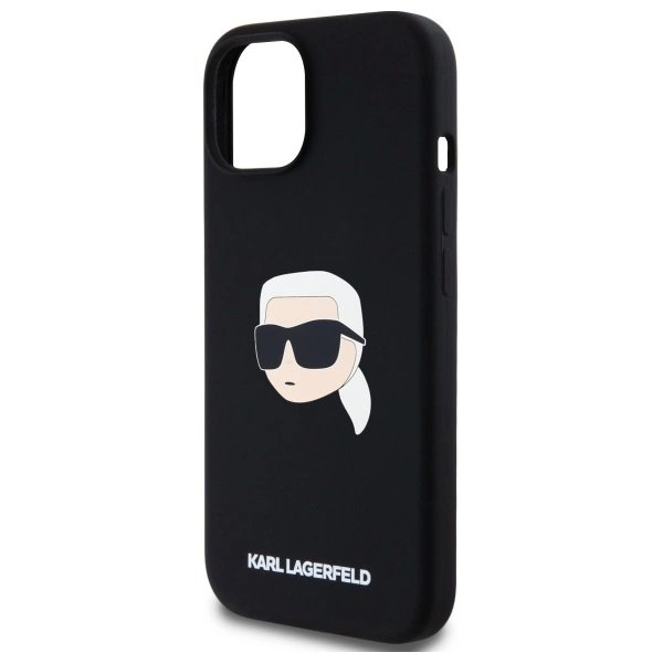 Karl Lagerfeld KLHMP15SSKHPPLK iPhone 15 6.1" Juodas/Juodas hardcase Silikoninis Karl Head Print MagSafe 5 Karl Lagerfeld KLHMP15SSKHPPLK iPhone 15 6.1" Juodas/Juodas hardcase Silikoninis Karl Head Print MagSafe 5