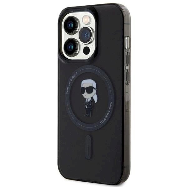 Originalus Karl Lagerfeld Dėklas KLHMP15XHFCKNOK iPhone 15 Pro Max 6.7 Juodas/Juodas hardcase IML Ikonik MagSafe 1 Originalus Karl Lagerfeld Dėklas KLHMP15XHFCKNOK iPhone 15 Pro Max 6.7 Juodas/Juodas hardcase IML Ikonik MagSafe 1