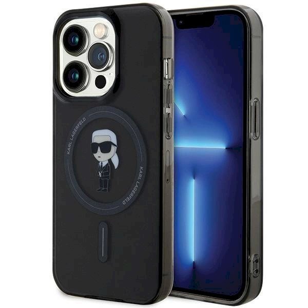 Originalus Karl Lagerfeld Dėklas KLHMP15XHFCKNOK iPhone 15 Pro Max 6.7 Juodas/Juodas hardcase IML Ikonik MagSafe Originalus Karl Lagerfeld Dėklas KLHMP15XHFCKNOK iPhone 15 Pro Max 6.7 Juodas/Juodas hardcase IML Ikonik MagSafe