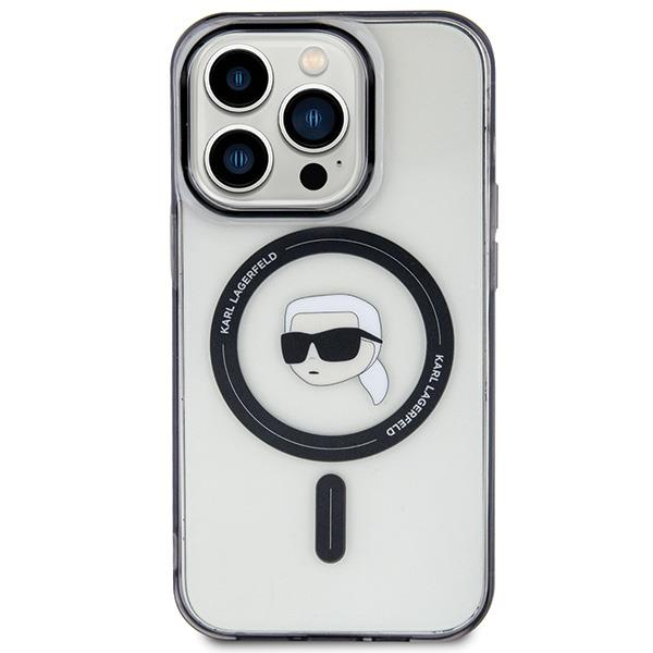 Originalus dėklas Karl Lagerfeld KLHMP15XHKHNOTK iPhone 15 Pro Max 6.7 Permatomas hardcase IML Karl`s Head MagSafe 2 Originalus dėklas Karl Lagerfeld KLHMP15XHKHNOTK iPhone 15 Pro Max 6.7 Permatomas hardcase IML Karl`s Head MagSafe 2