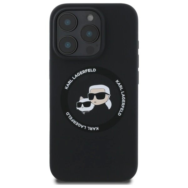 Karl Lagerfeld KLHMP16XSKCHTCK iPhone 16 Pro Max 6.9" Juodas/Juodas hardcase Silikoninis Karl&Choupette Heads MagSafe 2 Karl Lagerfeld KLHMP16XSKCHTCK iPhone 16 Pro Max 6.9" Juodas/Juodas hardcase Silikoninis Karl&Choupette Heads MagSafe 2