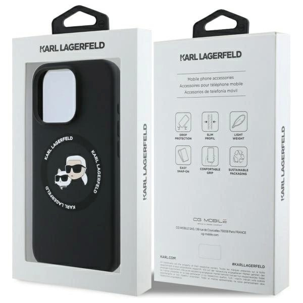 Karl Lagerfeld KLHMP16XSKCHTCK iPhone 16 Pro Max 6.9" Juodas/Juodas hardcase Silikoninis Karl&Choupette Heads MagSafe 7 Karl Lagerfeld KLHMP16XSKCHTCK iPhone 16 Pro Max 6.9" Juodas/Juodas hardcase Silikoninis Karl&Choupette Heads MagSafe 7