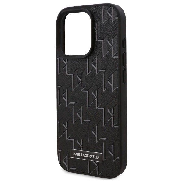 Dėklas Karl Lagerfeld Leather Monogram Metal Logo MagSafe iPhone 16 Pro Max - Juodas 5 Dėklas Karl Lagerfeld Leather Monogram Metal Logo MagSafe iPhone 16 Pro Max - Juodas 5