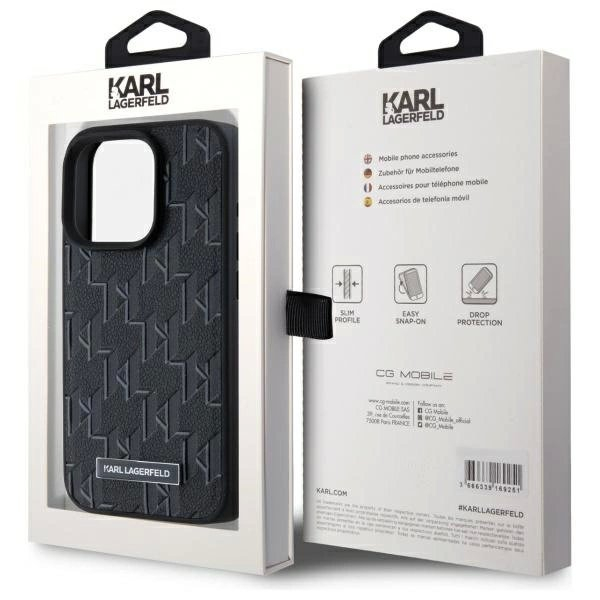 iPhone 15 Pro – Karl Lagerfeld Leather Monogram Metal Logo MagSafe dėklas - Juodas 7 iPhone 15 Pro – Karl Lagerfeld Leather Monogram Metal Logo MagSafe dėklas - Juodas 7