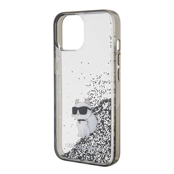Karl Lagerfeld Liquid Glitter Choupette dėklas skirtas iPhone 15 - Permatomas 5 Karl Lagerfeld Liquid Glitter Choupette dėklas skirtas iPhone 15 - Permatomas 5