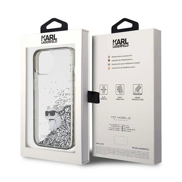 Karl Lagerfeld Liquid Glitter Choupette dėklas skirtas iPhone 15 - Permatomas 7 Karl Lagerfeld Liquid Glitter Choupette dėklas skirtas iPhone 15 - Permatomas 7