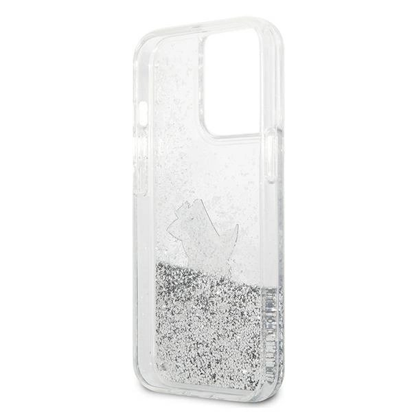 Karl Lagerfeld Liquid Glitter Choupette Fun Dėklas skirtas iPhone 13 Pro Max 6.7" - Sidabrinis 6 Karl Lagerfeld Liquid Glitter Choupette Fun Dėklas skirtas iPhone 13 Pro Max 6.7" - Sidabrinis 6