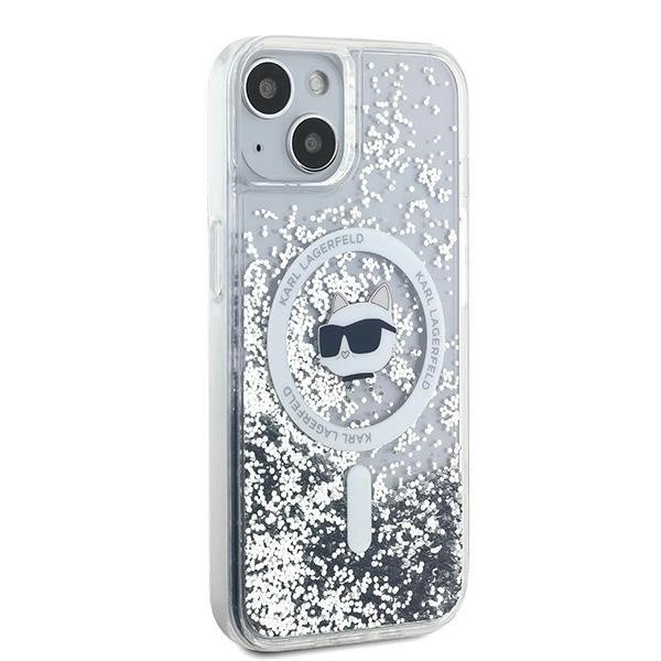 Karl Lagerfeld Liquid Glitter Choupette Head MagSafe dėklas iPhone 15 / 14 / 13 - Permatomas 3 Karl Lagerfeld Liquid Glitter Choupette Head MagSafe dėklas iPhone 15 / 14 / 13 - Permatomas 3