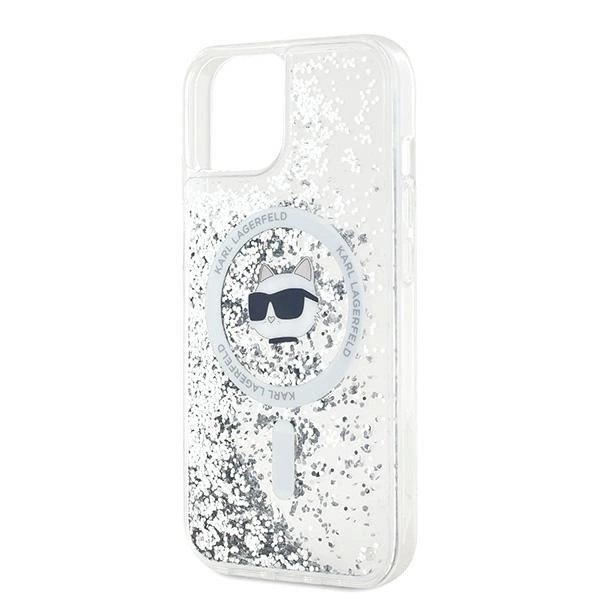 Karl Lagerfeld Liquid Glitter Choupette Head MagSafe dėklas iPhone 15 / 14 / 13 - Permatomas 5 Karl Lagerfeld Liquid Glitter Choupette Head MagSafe dėklas iPhone 15 / 14 / 13 - Permatomas 5