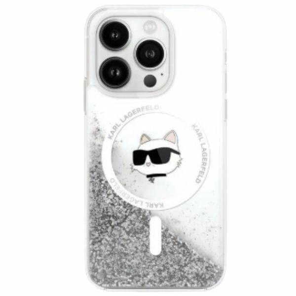 Dėklas Karl Lagerfeld Liquid Glitter Choupette Head Magsafe iPhone 16 - Skaidrus Dėklas Karl Lagerfeld Liquid Glitter Choupette Head Magsafe iPhone 16 - Skaidrus