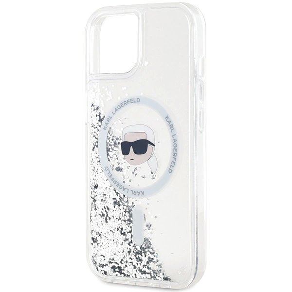 Karl Lagerfeld Liquid Glitter Karl Head MagSafe dėklas iPhone 15 / 14 / 13 - Permatomas 5 Karl Lagerfeld Liquid Glitter Karl Head MagSafe dėklas iPhone 15 / 14 / 13 - Permatomas 5