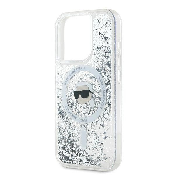 Karl Lagerfeld Liquid Glitter Karl Head MagSafe dėklas iPhone 15 Pro Max - Permatomas 5 Karl Lagerfeld Liquid Glitter Karl Head MagSafe dėklas iPhone 15 Pro Max - Permatomas 5