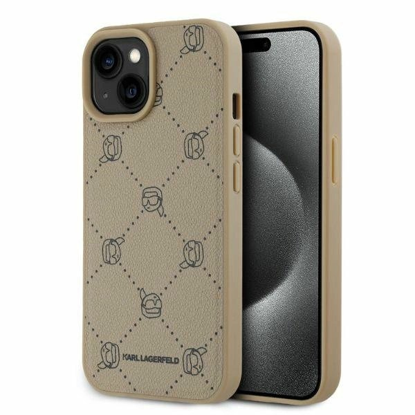 Dėklas Karl Lagerfeld Magsafe Karl Head iPhone 15  - Beige Dėklas Karl Lagerfeld Magsafe Karl Head iPhone 15  - Beige