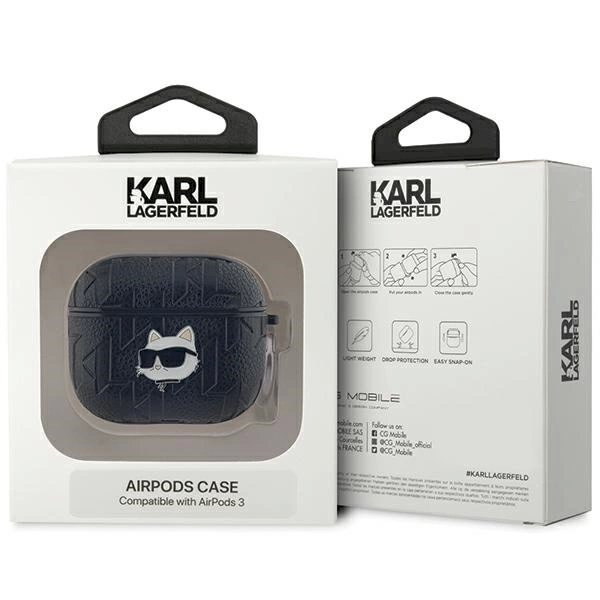 Karl Lagerfeld Monogram Choupette Head dėklas AirPods 3 - Juodas 2 Karl Lagerfeld Monogram Choupette Head dėklas AirPods 3 - Juodas 2