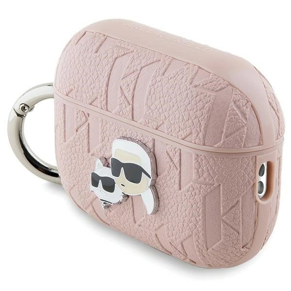Karl Lagerfeld Monogram Karl Choupette Head dėklas AirPods Pro 2 - Rožinis 2 Karl Lagerfeld Monogram Karl Choupette Head dėklas AirPods Pro 2 - Rožinis 2