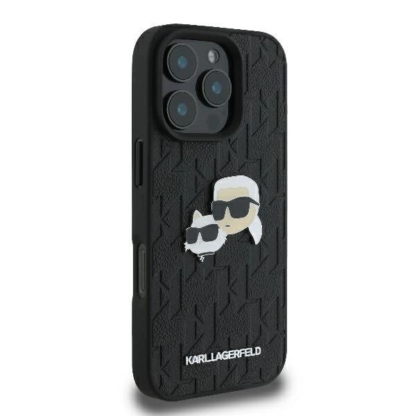 Dėklas Karl Lagerfeld Monogram Karl Choupette Head Pin iPhone 16 Pro Max - Juodas\ 3 Dėklas Karl Lagerfeld Monogram Karl Choupette Head Pin iPhone 16 Pro Max - Juodas\ 3