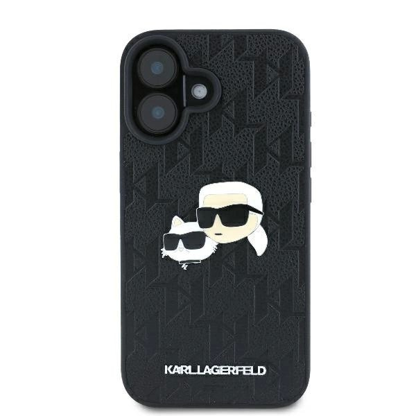 Dėklas Karl Lagerfeld Monogram Karl Choupette Head Pin iPhone 16 - Juodas 2 Dėklas Karl Lagerfeld Monogram Karl Choupette Head Pin iPhone 16 - Juodas 2