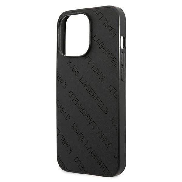 Karl Lagerfeld Perforated Allover Dėklas skirtas iPhone 13 Pro / 13 6.1" - Juodas 5 Karl Lagerfeld Perforated Allover Dėklas skirtas iPhone 13 Pro / 13 6.1" - Juodas 5