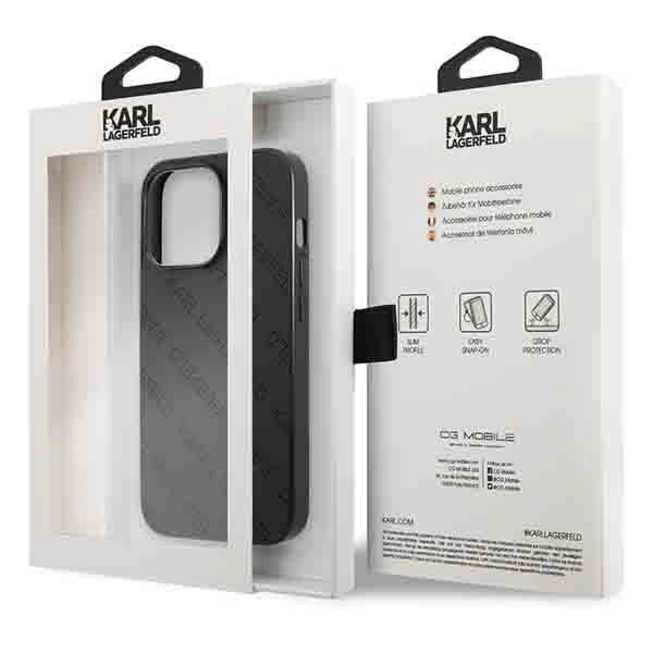 Karl Lagerfeld Perforated Allover Dėklas skirtas iPhone 13 Pro / 13 6.1" - Juodas 7 Karl Lagerfeld Perforated Allover Dėklas skirtas iPhone 13 Pro / 13 6.1" - Juodas 7