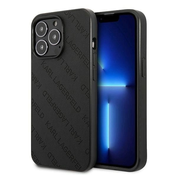 Karl Lagerfeld Perforated Allover Dėklas skirtas iPhone 13 Pro / 13 6.1" - Juodas