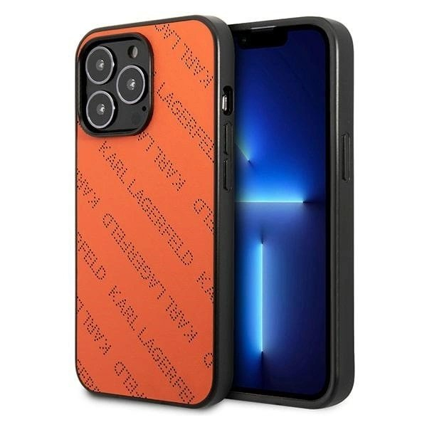 Karl Lagerfeld Perforated Allover Dėklas skirtas iPhone 13 Pro / 13 6.1" - Orange