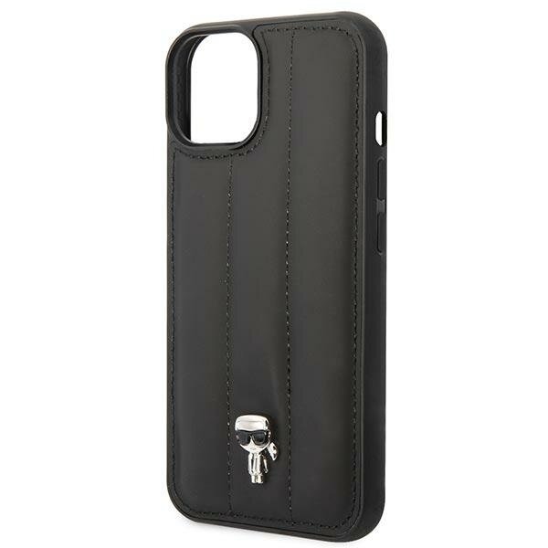 iPhone 14 / 15 / 13 Karl Lagerfeld Puffy Ikonik Pin dėklas – juodas 5