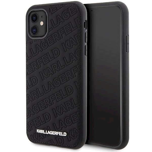 Karl Lagerfeld Quilted K Pattern dėklas skirtas iPhone 11 / Xr - Juodas Karl Lagerfeld Quilted K Pattern dėklas skirtas iPhone 11 / Xr - Juodas