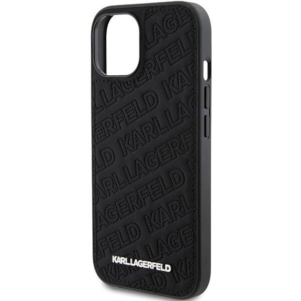 Karl Lagerfeld Quilted K Pattern dėklas skirtas iPhone 15 - Juodas 5 Karl Lagerfeld Quilted K Pattern dėklas skirtas iPhone 15 - Juodas 5