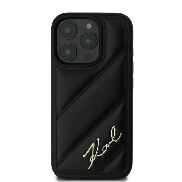 iPhone 16 Pro – Karl Lagerfeld Quilted Signature dėklas - Juodas 2