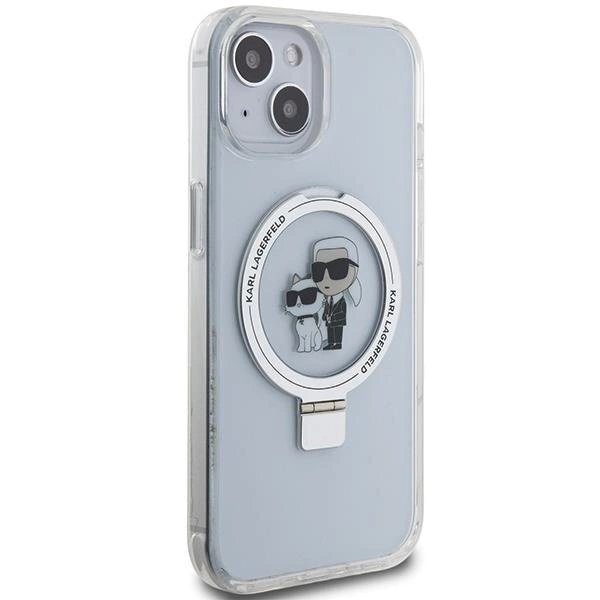 Dėklas Karl Lagerfeld Ring Stand Karl&Choupette MagSafe dėklas skirtas iPhone 14 / 15 / 13 - Baltas 3 Dėklas Karl Lagerfeld Ring Stand Karl&Choupette MagSafe dėklas skirtas iPhone 14 / 15 / 13 - Baltas 3